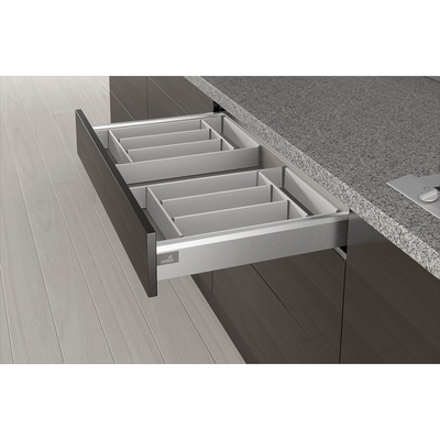 OrgaTray 600, 500 x 500 mm - 1200, wykończenie stal nierdzewna