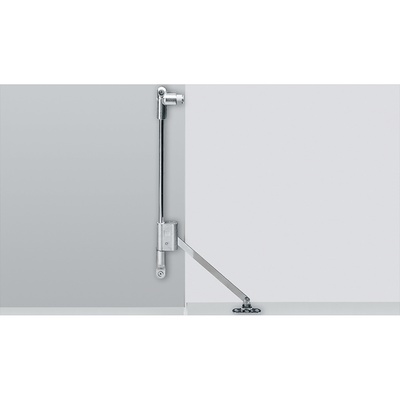 Flap stay Klassik D with magnetic stay closed function / 290, left, nickel plated