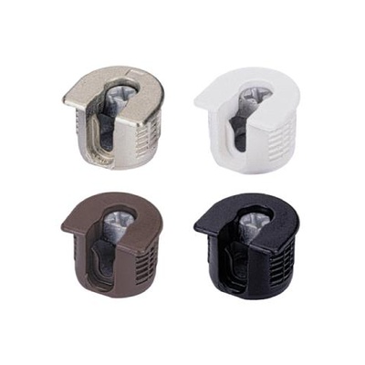 Eccentric connecting fitting VB 35 M / 19 for 19 mm shelves with rib, black