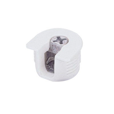 Eccentric connecting fitting VB 35 / 16 for 16 mm shelves without rib, white