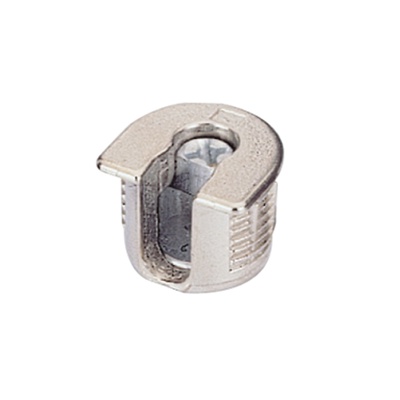 Eccentric connecting fitting VB 35 / 19 for 19 mm shelves without rib, nickel plated