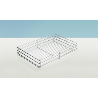 Clip on baskets 90°, chrome plated, 110 x 470 x 75