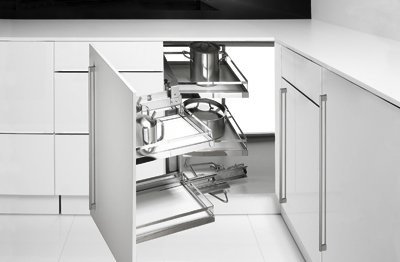 Moving Corner corner unit pull out for installing with pot and pan drawer Corner unit fittings Base unit interior fittings Cabinet interiors Further products Products Hettich eShop