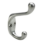 Hut- und Mantelhaken, Zinkdruckguss, Aluminium Optik