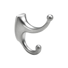 Crochet pour chapeau et manteau, Zamak, aspect aluminium