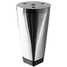Pieds de meuble "Neiva", 100 x Ø 28 - 50 mm, Acier, Aspect inox
