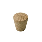 Furniture knob, wood, oak, unfinished