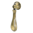 Furniture knob, die-cast zinc, brass plated, burnished