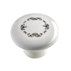 Bouton de meuble, Céramique, blanc