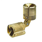 Charnières à cylindre à percer, Ø 10 mm, Acier, laitonné