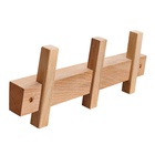 Hakenleiste, 3 Haken, Buche, roh