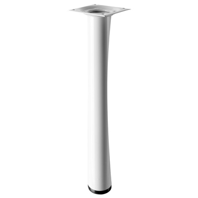 Piètements de table - modèles simples, rond, 250 x Ø 30 mm, Acier, blanc