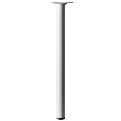 Piètements de table - modèles simples, rond, 400 x Ø 30 mm, Acier, blanc