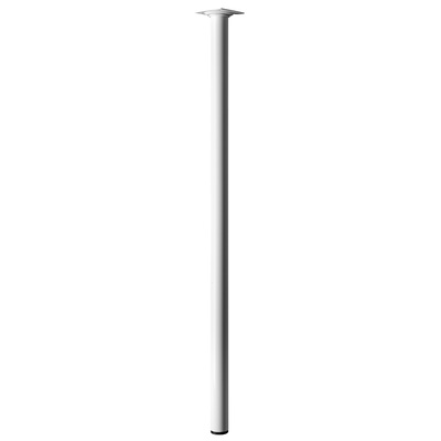 Piètements de table - modèles simples, rond, 700 x Ø 30 mm, Acier, blanc