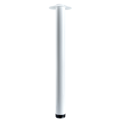 Tischbein Kofi, 700 - 730 x Ø 60 mm, Stahl, weiß