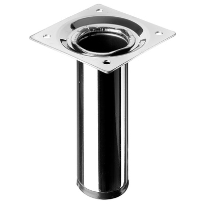 Piètements de table - modèles simples, rond, 100 x Ø 30 mm, Acier, chromé