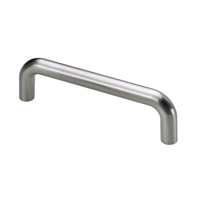 Furniture Handle, ◘──◘ 96 mm, 10 x 106 x 30 mm, steel, stainless steel look