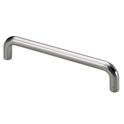 Furniture Handle, ◘──◘ 128 mm, 10 x 138 x 30 mm, steel, stainless steel look