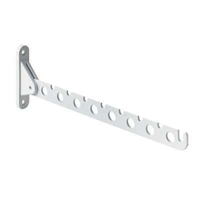 Support de vêtements, 310 mm, Acier, Plastique, blanc