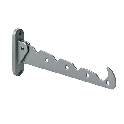 Support de vêtements, 290 mm, Aluminium, Zamak, argent