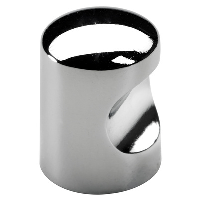 Furniture knob, Ø 15 x 22 mm, die-cast zinc, chrome plated