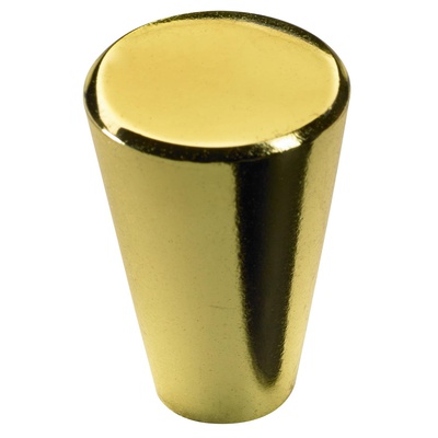 Furniture knob, Ø 20 x 28 mm, die-cast zinc, brass plated