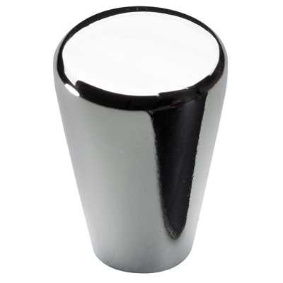 Furniture knob, Ø 15 x 21 mm, die-cast zinc, chrome plated