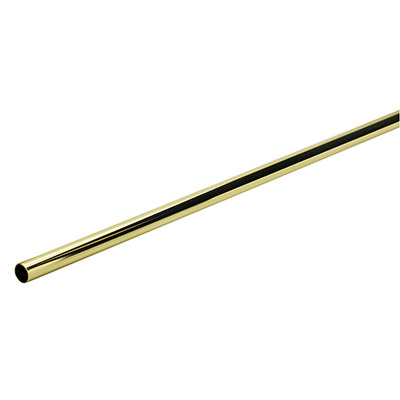 Wardrobe tube, round, Ø 19 x 1200 mm, steel brass plated