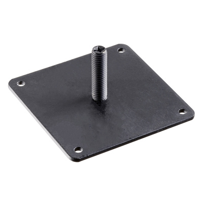 Plaque de montage, M10 x 40, 90 x 90 mm, Acier, noir