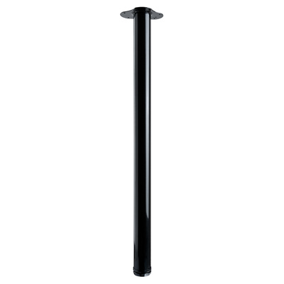 Tischbein Kofi, 900 - 930 x Ø 60 mm, Stahl, hochglanz, schwarz