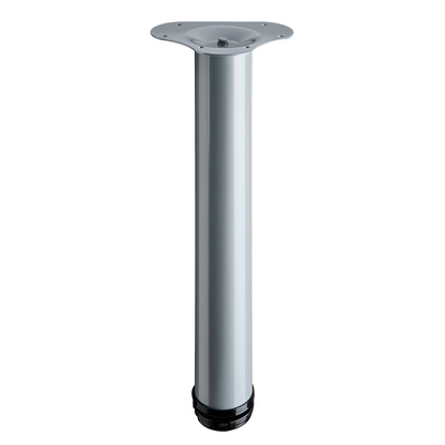Tischbein Kofi, 400 - 430 x Ø 60 mm, Stahl, Aluminium Optik