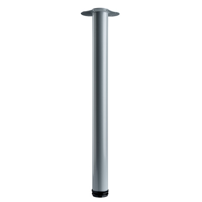 Tischbein Kofi, 700 - 730 x Ø 60 mm, Stahl, Aluminium Optik