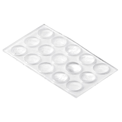 Self adhesive door buffers, Ø 8 x 2,5 mm, plastic, transparent
