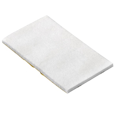 Découpe feutrine autocollant, rectangulaire, 200 x 100 x 4,5 mm, blanc