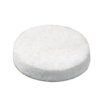 Patins de feutre autocollants, rond, Ø 25 x 5 mm, feutre synthétique, blanc