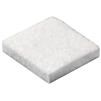 Self adhesive felt glides, Angular, 25 x 25 x 5 mm, synthetic felt, white