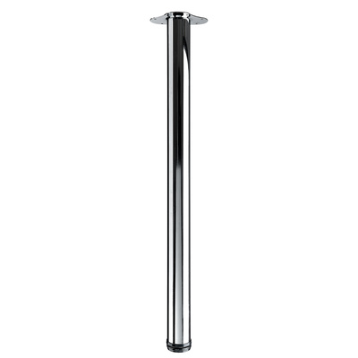 Table leg, 840 - 870 x Ø 60 mm, steel, chrome plated