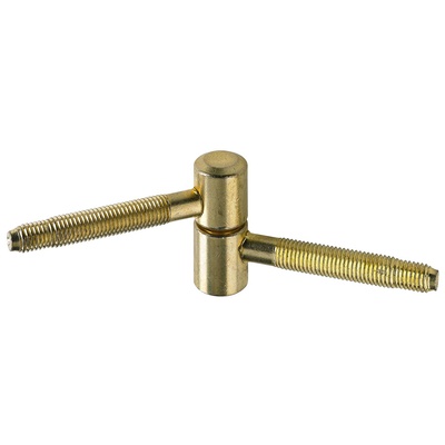 Single pivot hinge ÖNORM, 41 x Ø 16 mm, steel, brass plated