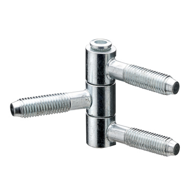 Paumelle à percer en 3 parties, 38 x Ø 13 mm, Acier, zingué