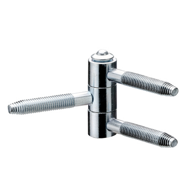 Paumelle à percer en 3 parties, 46 x Ø 16 mm, Acier, zingué
