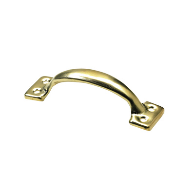 Furniture Handle, 100 x 26 x 20 mm, steel, brass plated
