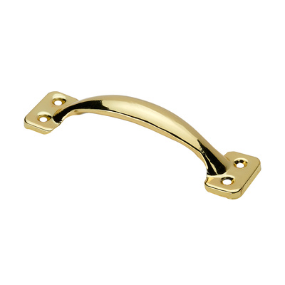 Furniture Handle, 127 x 30 x 20 mm, steel, brass plated