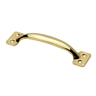 Furniture Handle, 154 x 34 x 20 mm, steel, brass plated