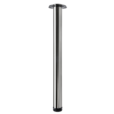 Tischbein, 700 - 730 x Ø 60 mm, Stahl, Edelstahl Optik