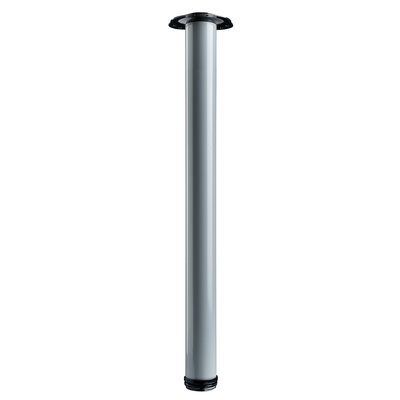 Tischbein, 700 - 730 x Ø 60 mm, Stahl, Aluminium Optik