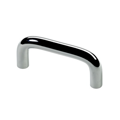 Furniture Handle, ◘──◘ 64 mm, 74 x 10 x 30 mm, steel, chrome plated