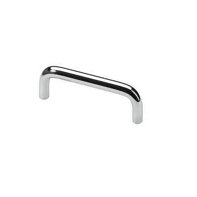 Furniture Handle, ◘──◘ 96 mm, 106 x 10 x 30 mm, steel, chrome plated