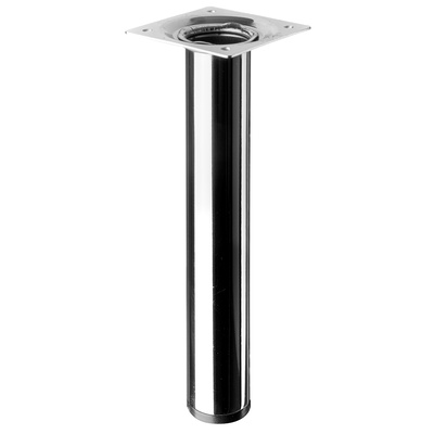Piètements de table - modèles simples, rond, 200 x Ø 30 mm, Acier, chromé