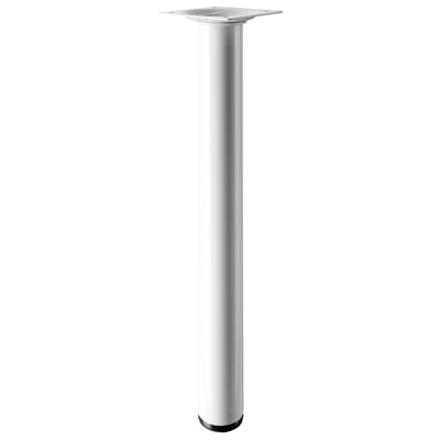 Piètements de table - modèles simples, rond, 300 x Ø 30 mm, Acier, blanc