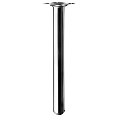Piètements de table - modèles simples, rond, 300 x Ø 30 mm, Acier, chromé